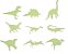 Adesivos De Parede - Dinossauros - Brilham No Escuro - 00980 - Elite Imports - Imagem 1