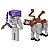 Minecraft  - Figuras Articuladas - Esqueleto e Cavalo  - GTT53 - Mattel - Imagem 3