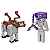 Minecraft  - Figuras Articuladas - Esqueleto e Cavalo  - GTT53 - Mattel - Imagem 2