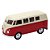 Carro Coleção 1:34-39 Clássicos Welly - 1963 Volkwagen Bus T1 Kombi Vermelho - DMC6513 - Dm Toys - Imagem 1