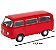 Carro Coleção 1:34-39 Clássicos Welly - 1972 Volkwagen Bus T2 Kombi Vermelho - DMC6513 - Dm Toys - Imagem 2