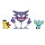 Pokémon Figuras de Ação - Shinx, Haunter e Cyndaquil - 2603 - Sunny - Imagem 2