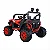 Carrinho Elétrico Jipe Vermelho 12V Tração 4 Rodas Rádio - 1301- Bang Toys - Imagem 3