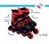 Patins Inline Vermelho Tamanho 34-37 (M) - 2643 - Unitoys - Imagem 4