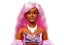 Boneca Barbie Deluxe Fashionista Cabelo Rosa e Vestido Brilhante - Mattel HYV25/HYV24 - Imagem 5