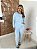 Pijama Fleece Vegano 100% Algodão Azul Claro - Imagem 2