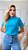 TSHIRT FEMININA BÁSICA GOLA ALTA- AZUL TURQUESA - Imagem 3