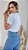 TSHIRT FEMININA BÁSICA GOLA ALTA- BRANCA - Imagem 3