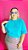 TSHIRT PLUS SIZE BÁSICA GOLA ALTA- AZUL TURQUESA - Imagem 1