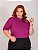 BLUSA GOLA ALTA PLUS SIZE BÁSICA - ROXO - Imagem 1