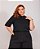 BLUSA GOLA ALTA PLUS SIZE BÁSICA - PRETA - Imagem 1