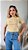 TSHIRT FEMININA BÁSICA GOLA ALTA- NUDE - Imagem 2