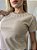 TSHIRT NO ALGODÃO GOLA NA RIBANA PÉROLAS - NUDE - Imagem 1