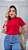 TSHIRT FEMININA BÁSICA GOLA ALTA- VERMELHO - Imagem 2
