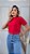 TSHIRT FEMININA BÁSICA GOLA ALTA- VERMELHO - Imagem 3