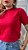 TSHIRT FEMININA BÁSICA GOLA ALTA- VERMELHO - Imagem 1