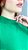 TSHIRT FEMININA BÁSICA GOLA ALTA- VERDE BANDEIRA - Imagem 1