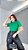 TSHIRT FEMININA BÁSICA GOLA ALTA- VERDE BANDEIRA - Imagem 2