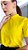 BLUSA GOLA ALTA BÁSICA- AMARELO - Imagem 1