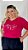 TSHIRT NO ALGODÃO PLUS SIZE FILHA DO REI PÉROLAS- ROSA PINK - Imagem 1