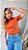 TSHIRT FEMININA BÁSICA GOLA ALTA- TERRA COTA - Imagem 3