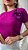 TSHIRT NO ALGODÃO GOLA NA RIBANA PÉROLAS E LAÇO - ROXO UVA - Imagem 1