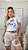 TSHIRT NO ALGODÃO GOLA NA RIBANA CAVALO FLORES - BRANCA - Imagem 2