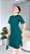VESTIDO ALGODÃO LISO COM FENDA - VERDE - Imagem 1