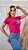 TSHIRT NO ALGODÃO GOLA NA RIBANA LILO & STITCH - ROSA PINK - Imagem 3