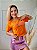 CROPPED ALGODÃO GOLA NA RIBANA AMOUR PARIS LANTEJOULAS-LARANJA - Imagem 4