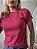 TSHIRT NO ALGODÃO LISA GOLA NA RIBANA - ROSA PINK - Imagem 1