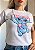 TSHIRT NO ALGODÃO GOLA NA RIBANA STITCH CORAÇÃO- BRANCA - Imagem 1