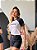 T-SHIRT RAGLAN CALIFÓRNIA - BRANCO C/ PRETO - Imagem 3