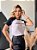 T-SHIRT RAGLAN CALIFÓRNIA - BRANCO C/ PRETO - Imagem 4