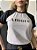 T-SHIRT RAGLAN AMORE - CINZA C/ PRETO - Imagem 1