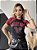 T-SHIRT RAGLAN MK PEDRARIA- PRETA C/ MARSALA - Imagem 2