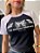TSHIRT RAGLAN TRÊS BORBOLETAS PEDRARIA - PRETO C/ BRANCO - Imagem 1