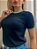 TSHIRT NO ALGODÃO BICOLOR - PRETA C/ VERDE MENTA - Imagem 1