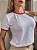 TSHIRT NO ALGODÃO BICOLOR - BRANCA C/ ROSA PINK - Imagem 1