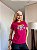 TSHIRT NO ALGODÃO GOLA NA RIBANA FLORZINHA FITNESS-ROSA PINK - Imagem 2
