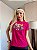 TSHIRT NO ALGODÃO GOLA NA RIBANA FLORZINHA FITNESS-ROSA PINK - Imagem 1
