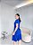 VESTIDO BABADO LISO  - AZUL BIC - Imagem 4