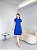 VESTIDO BABADO LISO  - AZUL BIC - Imagem 2