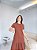 VESTIDO BABADO LISO  - CHOCOLATE - Imagem 3