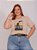 TSHIRT NO ALGODÃO PLUS SIZE COWGIRL PORTEIRA-NUDE - Imagem 1