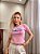 TSHIRT NO ALGODÃO GOLA NA RIBANA STITCH LOVE -ROSA BEBÊ - Imagem 3