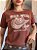 TSHIRT NO ALGODÃO GOLA NA RIBANA WILD WEST CHAPÉU-CHOCOLATE - Imagem 1