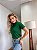 TSHIRT FEMININA BÁSICA GOLA ALTA- VERDE ESMERALDA - Imagem 4