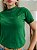 TSHIRT FEMININA BÁSICA GOLA ALTA- VERDE ESMERALDA - Imagem 1