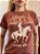 TSHIRT NO ALGODÃO GOLA NA RIBANA RODEO TEXAS-CHOCOLATE - Imagem 1